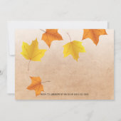 Rustic Autumn verlaat begrafenis | Viering van het Kaart (Achterkant)