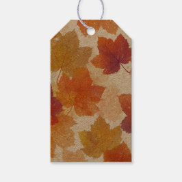 Rustic Autumn verlaat Label | bladpatroon van de h Cadeaulabel