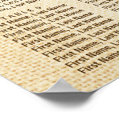 Rustic Autumn verliest String Lights Seating Chart Poster (Hoek)