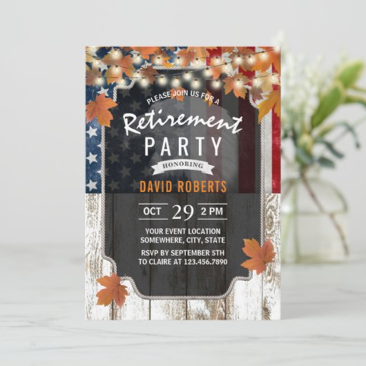 Rustic Autumn verliest VS militaire aflossing Kaart (Staand voorkant)