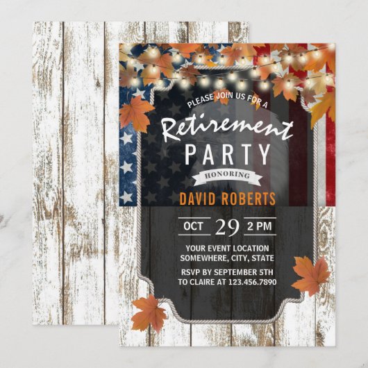 Rustic Autumn verliest VS militaire aflossing Kaart (Voorkant / Achterkant)