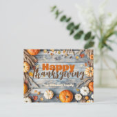Rustic Autumn Vibes Thanksgiving Briefkaart (Staand voorkant)