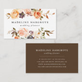 Rustic Autumn Waterverf Floral Visitekaartje (Voorkant / Achterkant)