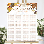 Rustic Autumn Wedding 16-Poster voor tafelzitplaat Poster<br><div class="desc">Elegant Rustic Brown Autumn Fall Wedding 16 Table Seating Chart Poster. Alle teksten zijn vooraf geregeld zodat u zich gemakkelijk en snel kunt personaliseren met uw eigen details.</div>