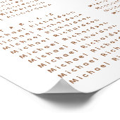 Rustic Autumn Wedding 16-Poster voor tafelzitplaat Poster (Hoek)