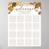 Rustic Autumn Wedding 16-Poster voor tafelzitplaat Poster (Voorkant)