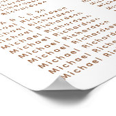 Rustic Autumn Wedding 30-tafelzitjes Poster (Hoek)