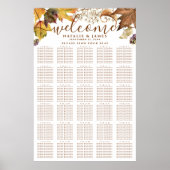 Rustic Autumn Wedding 30-tafelzitjes Poster (Voorkant)