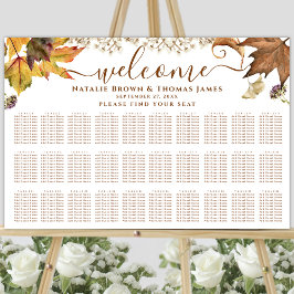 Rustic Autumn Wedding 30-tafelzitjes Poster
