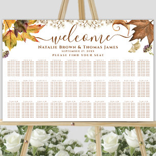 Rustic Autumn Wedding 30-tafelzitjes Poster