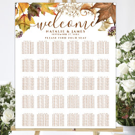 Rustic Autumn Wedding 30-tafelzitjes Poster