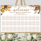 Rustic Autumn Wedding 30-tafelzitjes Poster