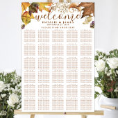 Rustic Autumn Wedding 30-tafelzitjes Poster