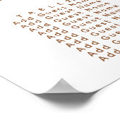 Rustic Autumn Wedding 30-tafelzitjes Poster (Hoek)