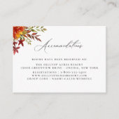 Rustic Autumn Wedding Accommodations Informatiekaartje (Voorkant)
