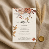 Rustic Autumn Wedding Enclosure Card Informatiekaartje
