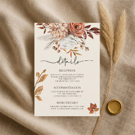 Rustic Autumn Wedding Enclosure Card Informatiekaartje