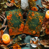 Rustic Autumn Wedding Haar Geloften Kaart – Druid