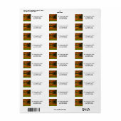 Rustic Autumn Wedding Love Return Address Etiket (Full Sheet)