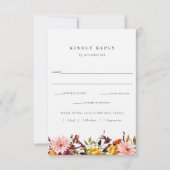 Rustic Autumn Wedding RSVP met Kaart voor maaltijd (Voorkant)