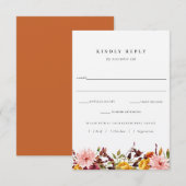 Rustic Autumn Wedding RSVP met Kaart voor maaltijd (Voorkant / Achterkant)