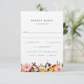 Rustic Autumn Wedding RSVP met Kaart voor maaltijd (Staand voorkant)