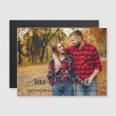 Rustic Autumn Wedding Save the Date Photo Magnetische Uitnodiging (Voorkant / Achterkant)