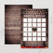 Rustic Autumn Wedding Vrijgezellenfeest Bingo Card Kaart (Voorkant / Achterkant)