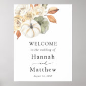 Rustic Autumn Wedding Welcome Sign Poster (Voorkant)