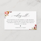 Rustic Autumn Wedding Well Wishing Informatiekaartje (Voorkant)