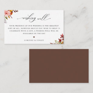 Rustic Autumn Wedding Well Wishing Informatiekaartje