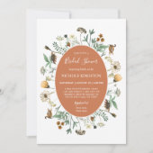 Rustic Autumn Wildbloemen Vrijgezellenfeest Kaart (Voorkant)