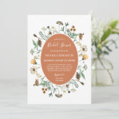 Rustic Autumn Wildbloemen Vrijgezellenfeest Kaart (Staand voorkant)