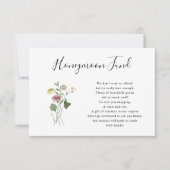 Rustic Autumn Wildflower Honeymoon Kaart (Voorkant)