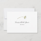 Rustic Autumn Wildflower Honeymoon Kaart (Achterkant)