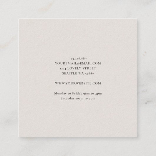 Rustic Autumn Woodland Wreath Visitekaartjes (Achterkant)