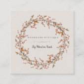 Rustic Autumn Woodland Wreath Visitekaartjes (Voorkant)