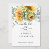 Rustic Autumn - Zonnebloemen Save The Date (Voorkant)