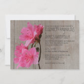 Rustic Azalea Wedding Invitations Kaart (Voorkant)