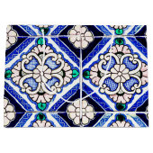 Rustic Azulejo Spain Pattern Tiles Navy White Groot Cadeauzakje (Voorkant)