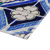 Rustic Azulejo Spain Pattern Tiles Navy White Snijplank (Hoek)