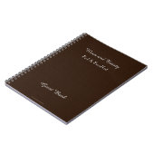 Rustic B&B Guest Book, Faux Dark Brown Burlap Notitieboek (Linkerzijde)