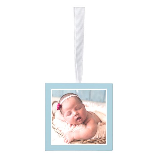 Rustic Baby Blue Photo Collage Snow Decoratie (Rechts)