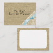 Rustic Baby Blue Shower Advice Kaarten (Voorkant / Achterkant)