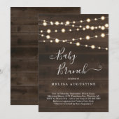 Rustic Baby Brunch Uitnodiging (Voorkant / Achterkant)