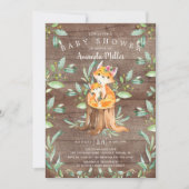 Rustic Baby Fox en Baby shower van mama Kaart (Voorkant)
