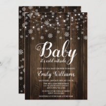 Rustic Baby Het is koud buiten het Baby shower van
