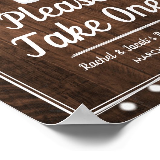 Rustic Baby is Baby shower brouwen Poster (Hoek)