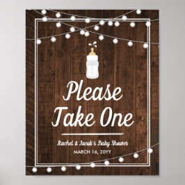 Rustic Baby is Baby shower brouwen Poster