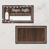 Rustic Baby is het Baby shower van het Breedhuis Informatiekaartje (Voorkant / Achterkant)